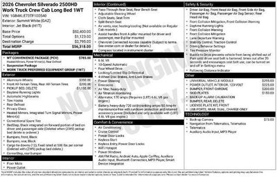 2026 Chevrolet Silverado 2500 HD WT