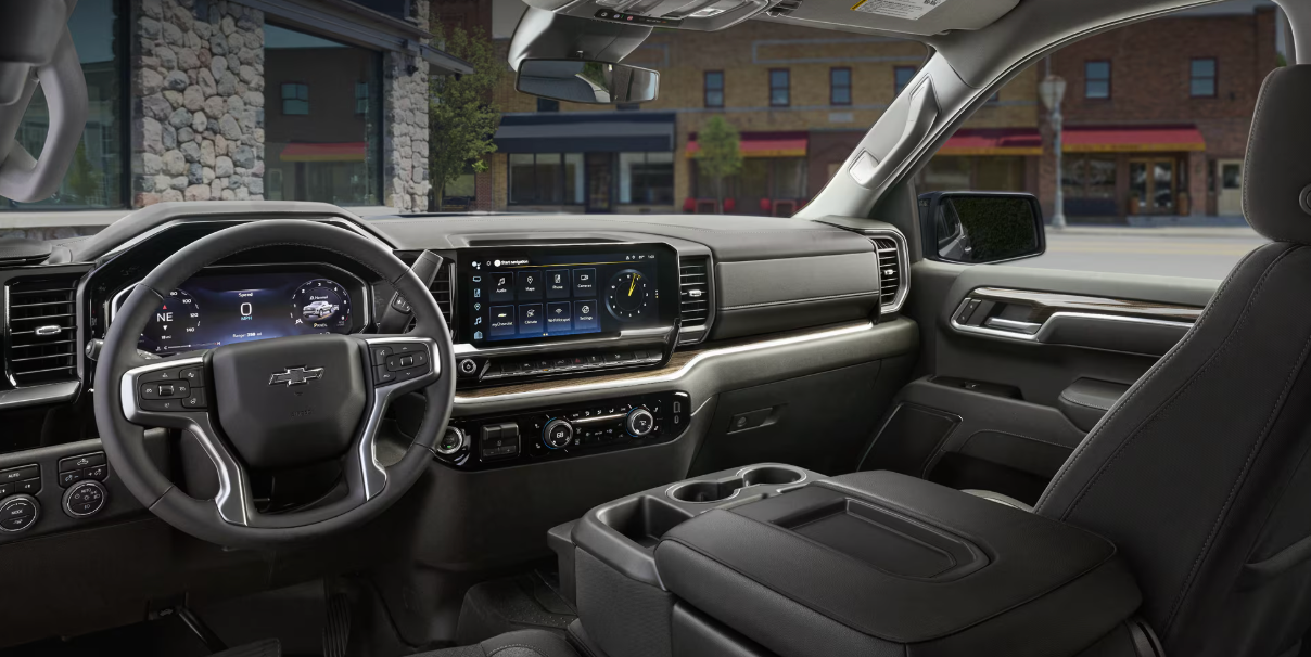 Interior of new Chevy Silverado 1500 for sale near Stephenville, TX